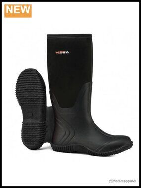 Women's Waterproof Insulated Neoprene Rubber Rain Boots Anti-Slip